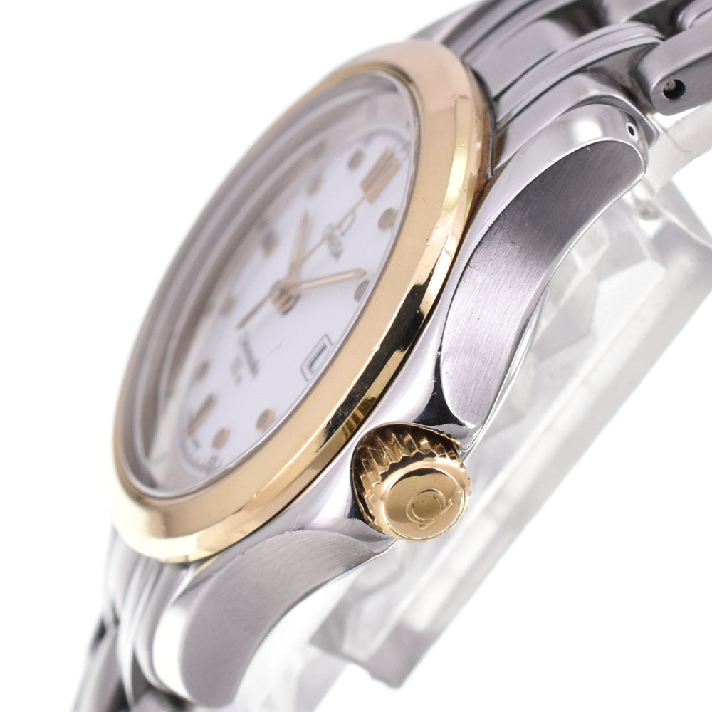 with paper OMEGA Seamaster 120M 2471.20 Date K18YGBezel white Dial Quartz Ladies
 Watch P#143428