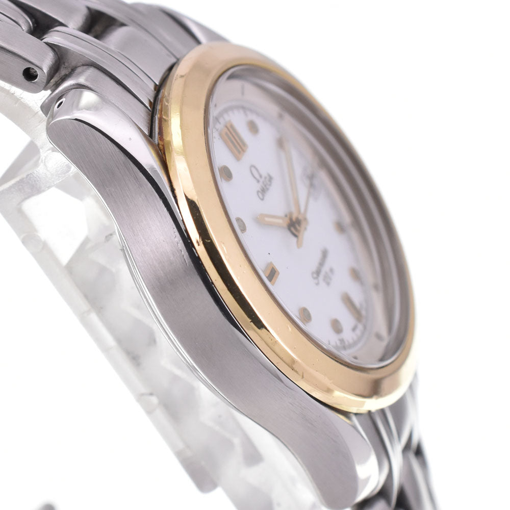 with paper OMEGA Seamaster 120M 2471.20 Date K18YGBezel white Dial Quartz Ladies
 Watch P#143428