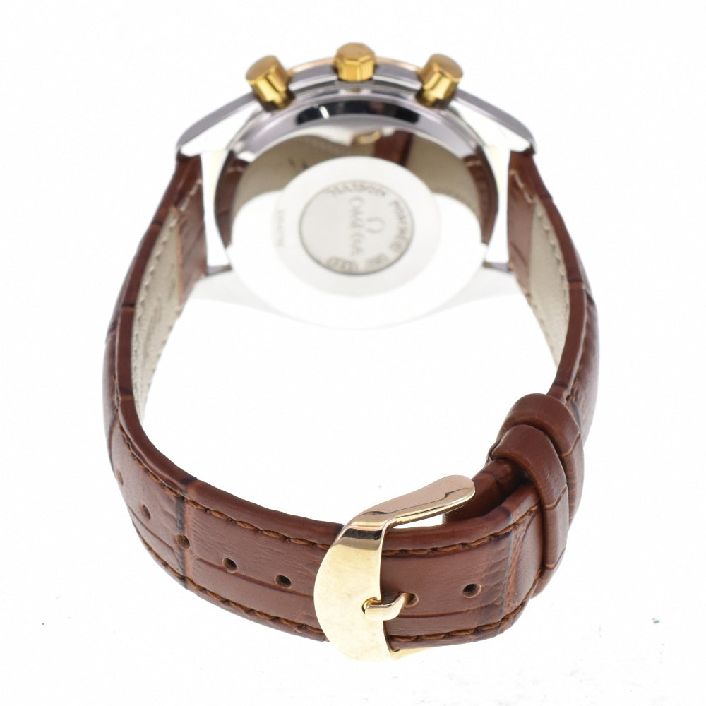 OMEGA Speedmaster 3336.20 Triple calendar moon phase chronograph K18 Bezel white Dial Automatic Men's
 Watch P#143429