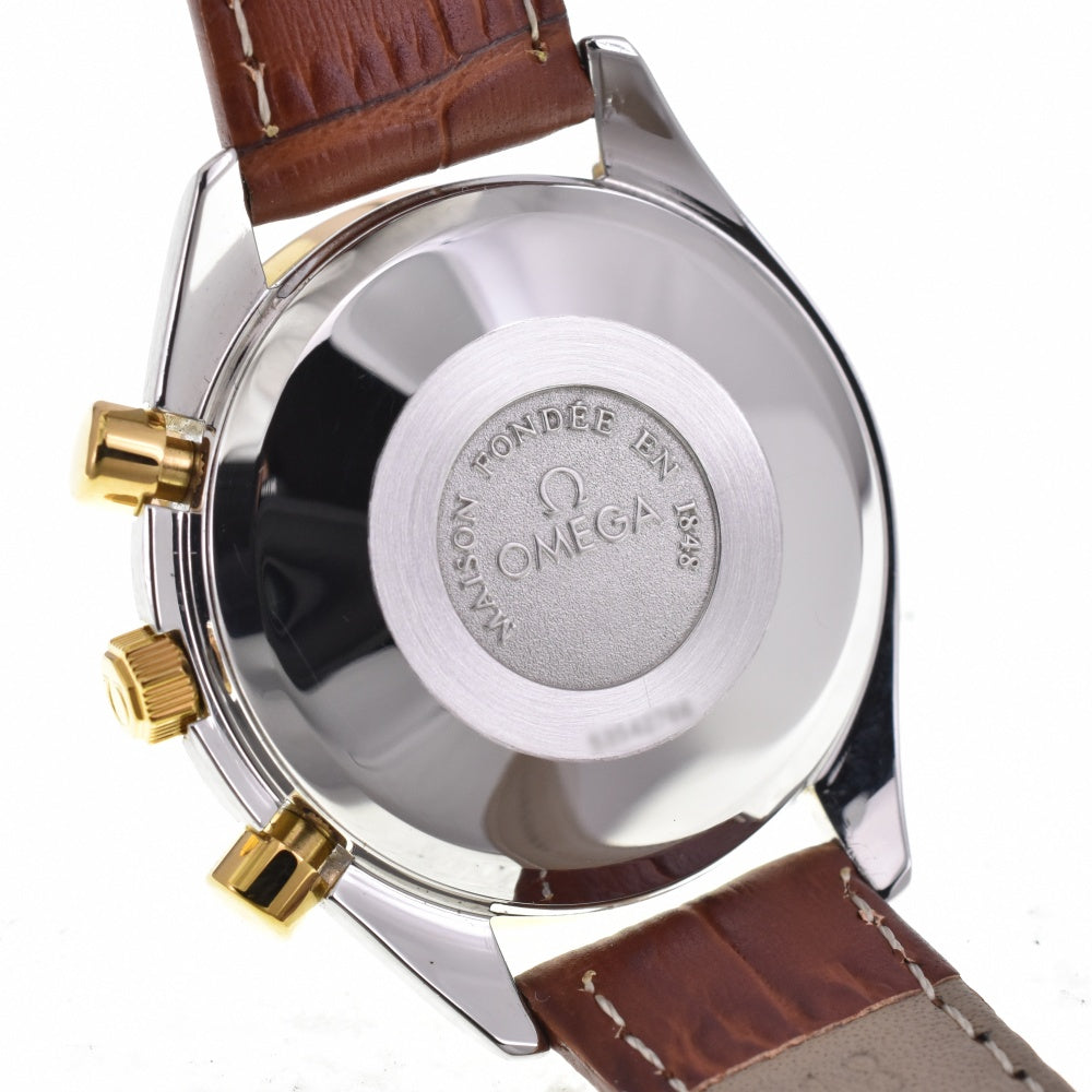 OMEGA Speedmaster 3336.20 Triple calendar moon phase chronograph K18 Bezel white Dial Automatic Men's
 Watch P#143429