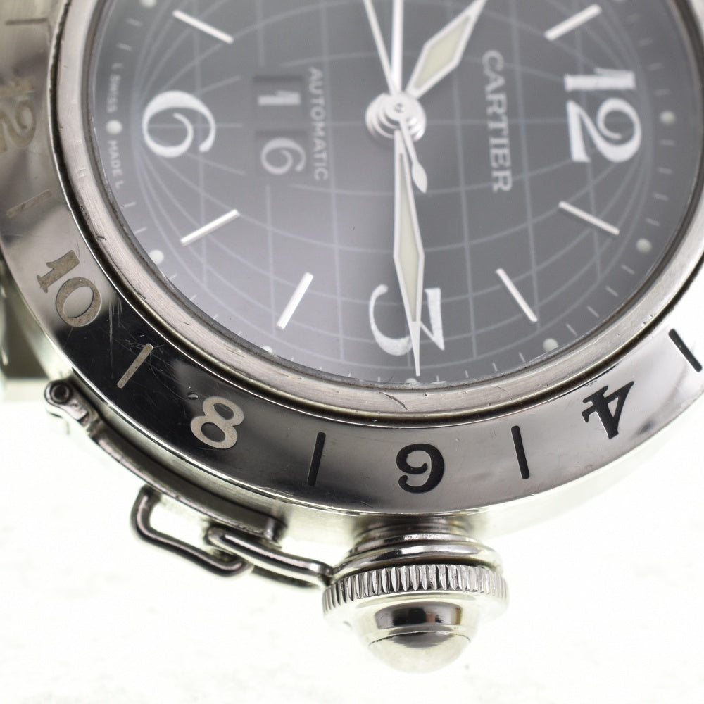 CARTIER Pasha C Meridian Big Date GMT W31049M7 black Dial Automatic Unisex
 Watch O#143430