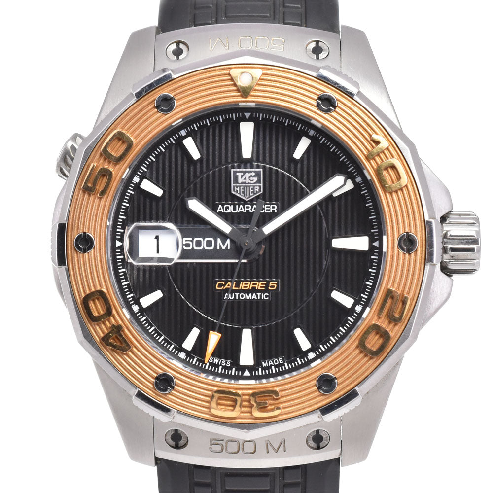 with paper TAG HEUER Aqua Racer Caliber 5 WAJ2150.FT6015 K18RG Bezel black Dial Automatic Men's
 Watch P#143434