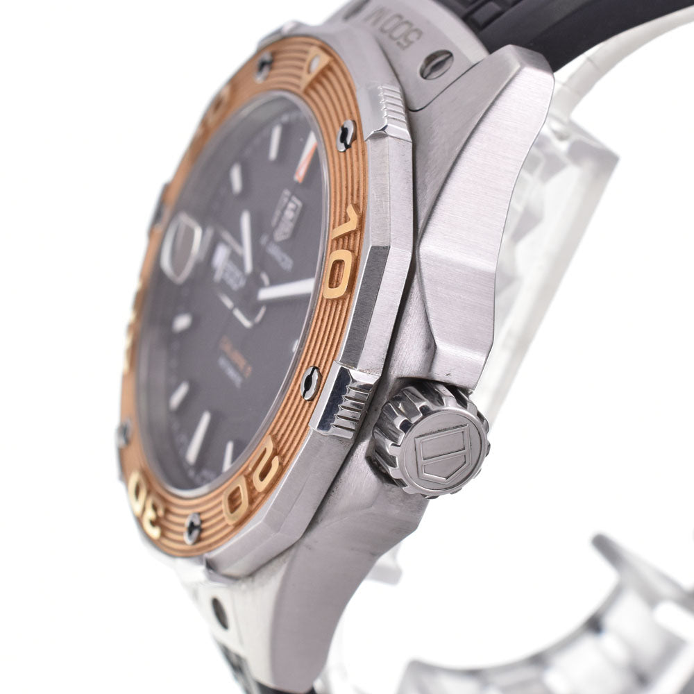 with paper TAG HEUER Aqua Racer Caliber 5 WAJ2150.FT6015 K18RG Bezel black Dial Automatic Men's
 Watch P#143434