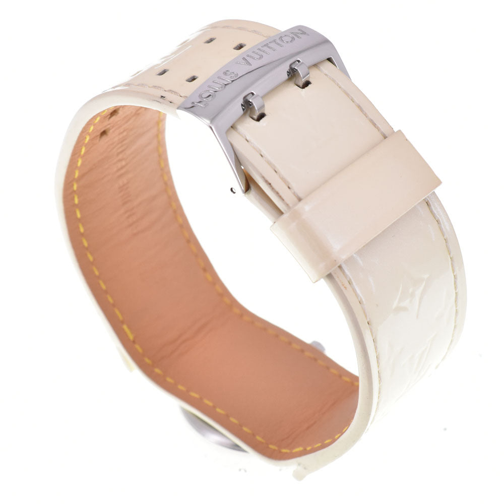 with paper LOUIS VUITTON Tambour Lovely Perle Q121C Date White shell Dial Quartz Ladies
 Watch P#143436