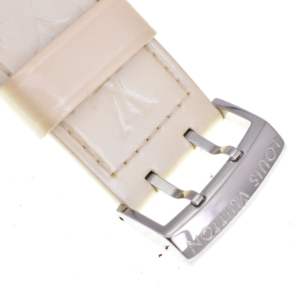 with paper LOUIS VUITTON Tambour Lovely Perle Q121C Date White shell Dial Quartz Ladies
 Watch P#143436