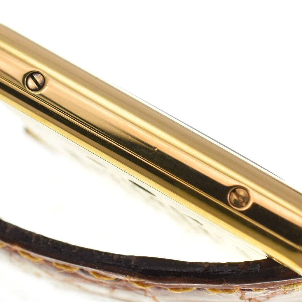 CARTIER Must tank Vermeille W1002753 SV925 (Gold Plated) / Leather gold Dial Quartz Unisex
 Watch R#143440