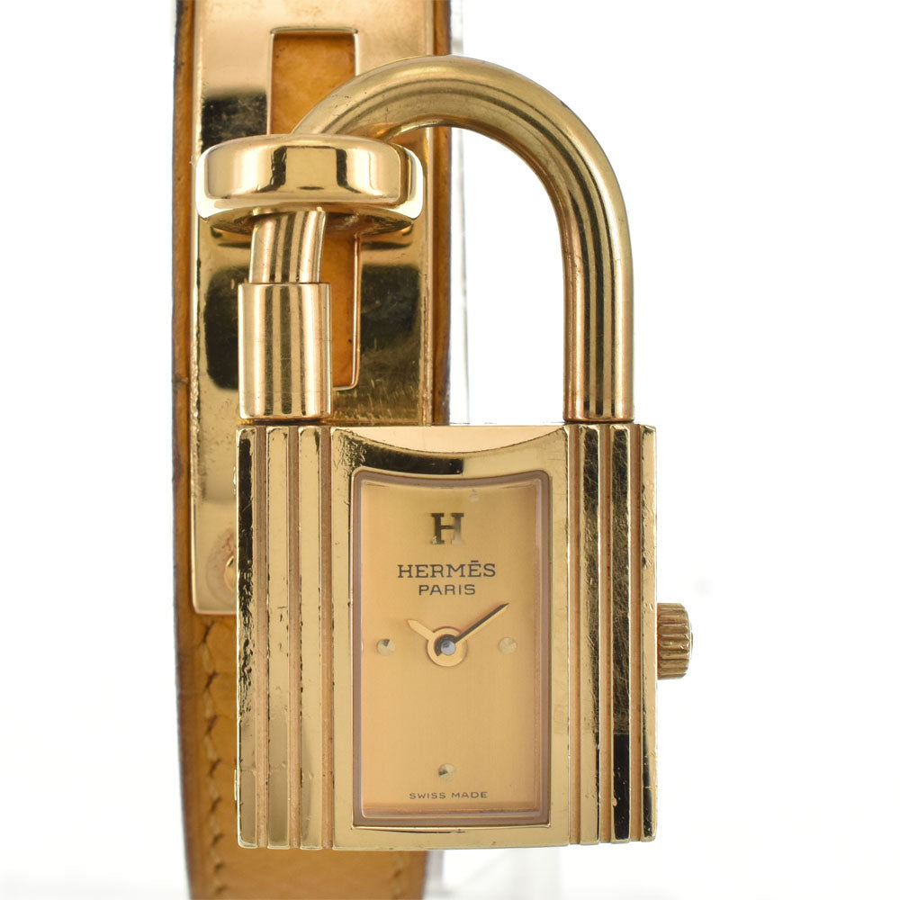 HERMES Kelly watch Gold Plated / Leather gold Dial Quartz Ladies
 Watch R#143441