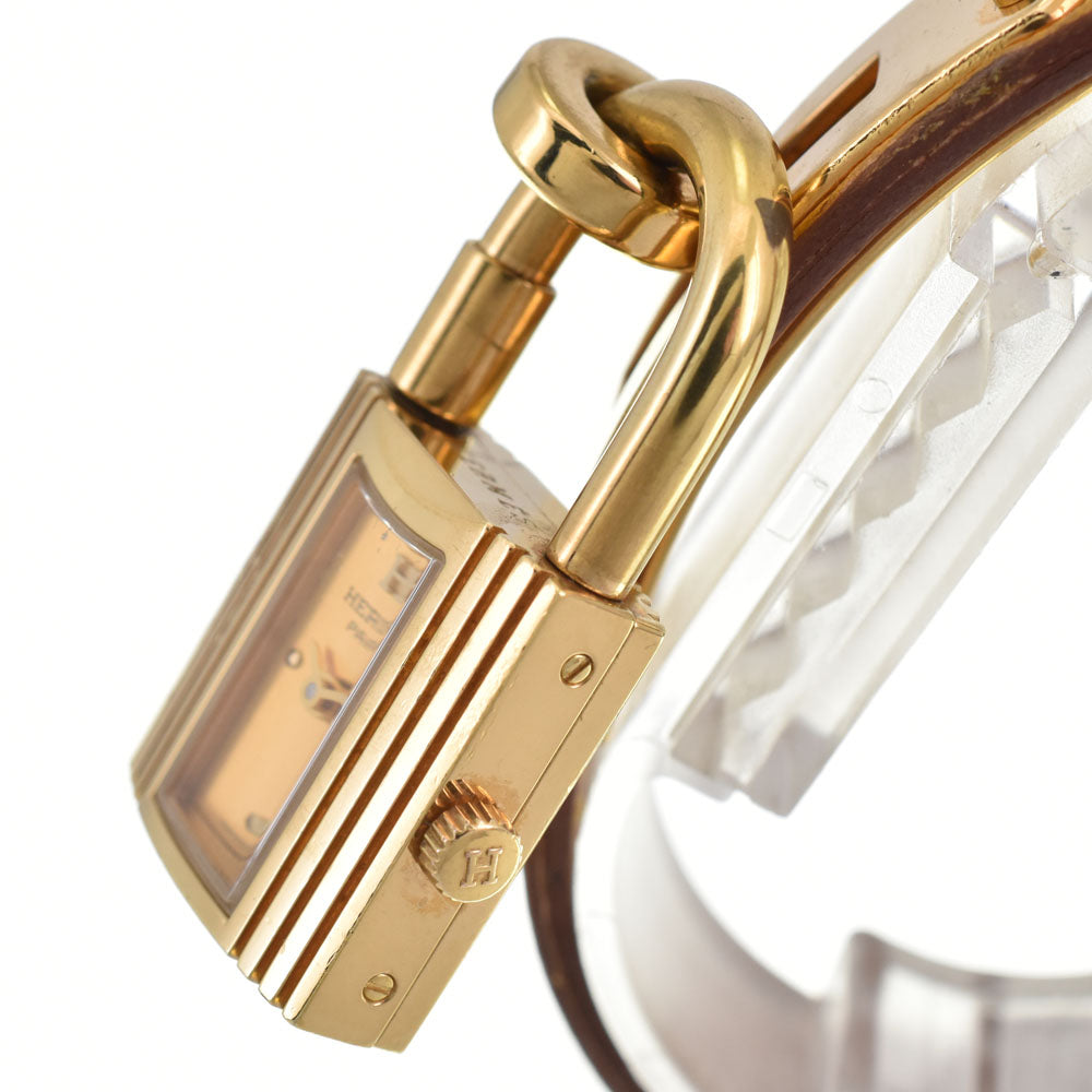 HERMES Kelly watch Gold Plated / Leather gold Dial Quartz Ladies
 Watch R#143441