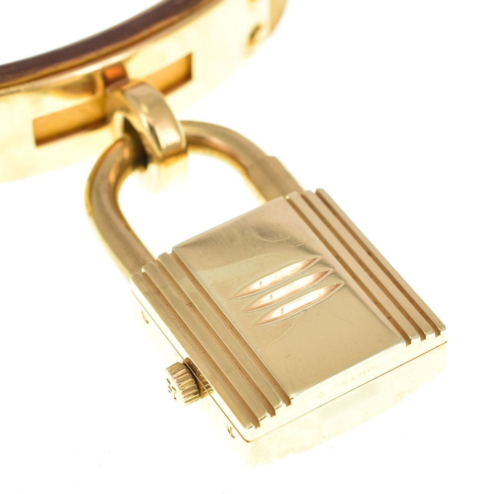 HERMES Kelly watch Gold Plated / Leather gold Dial Quartz Ladies
 Watch R#143441