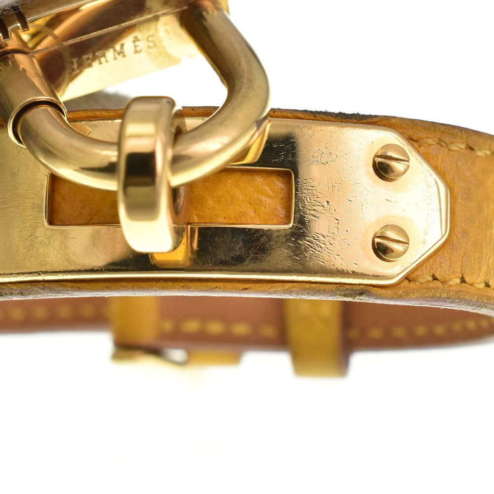 HERMES Kelly watch Gold Plated / Leather gold Dial Quartz Ladies
 Watch R#143441