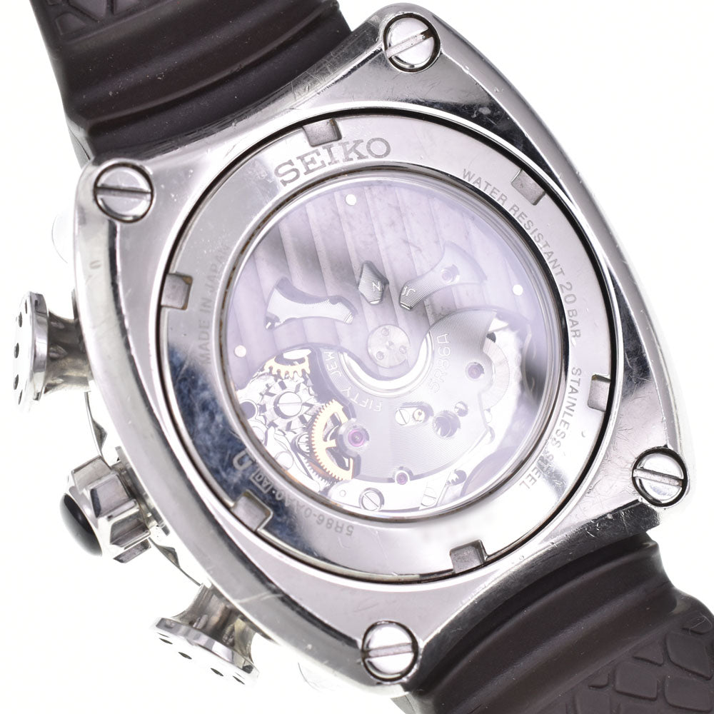 with paper SEIKO Galante SBLA027/5R86-0AA0 Chronograph Date Bordeaux Dial Spring drive Men's
 Watch Q#143442