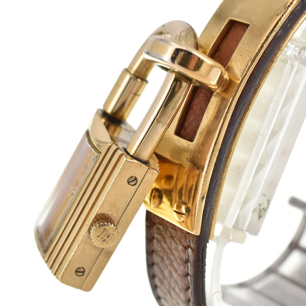 HERMES Kelly watch Gold Plated / Leather gold Dial Quartz Ladies
 Watch R#143446