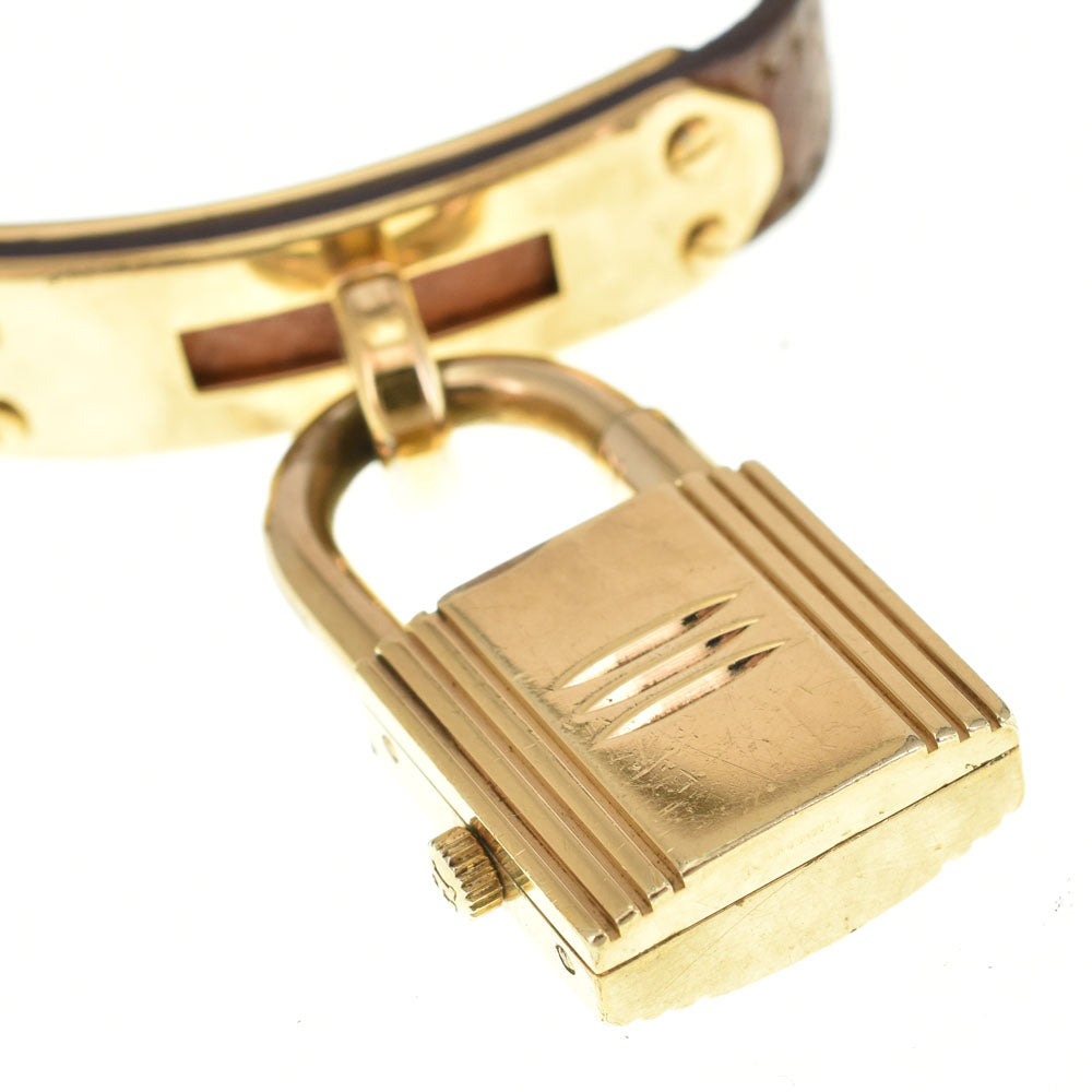 HERMES Kelly watch Gold Plated / Leather gold Dial Quartz Ladies
 Watch R#143446