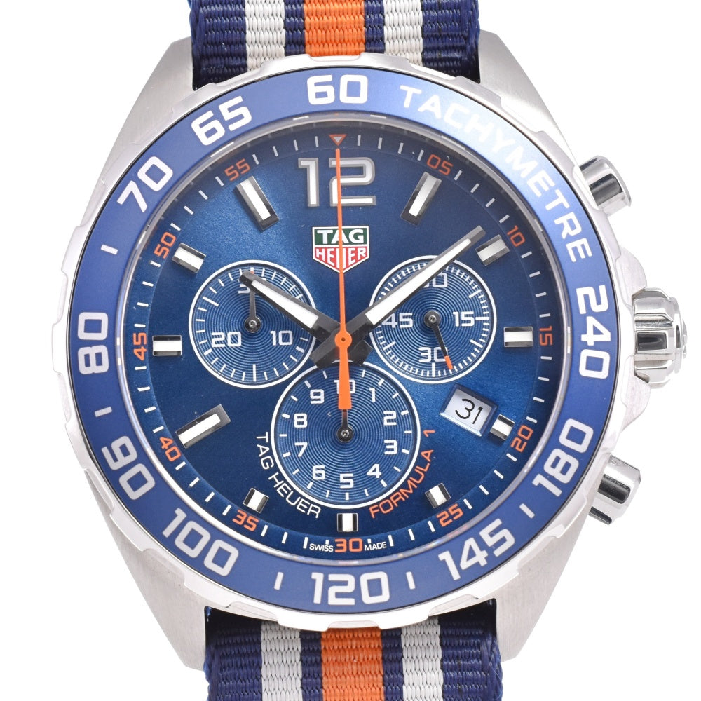 with paper TAG HEUER Formula 1 CAZ1014.FC8196 Chronograph Date blue Dial Quartz Men's
 Watch O#143447