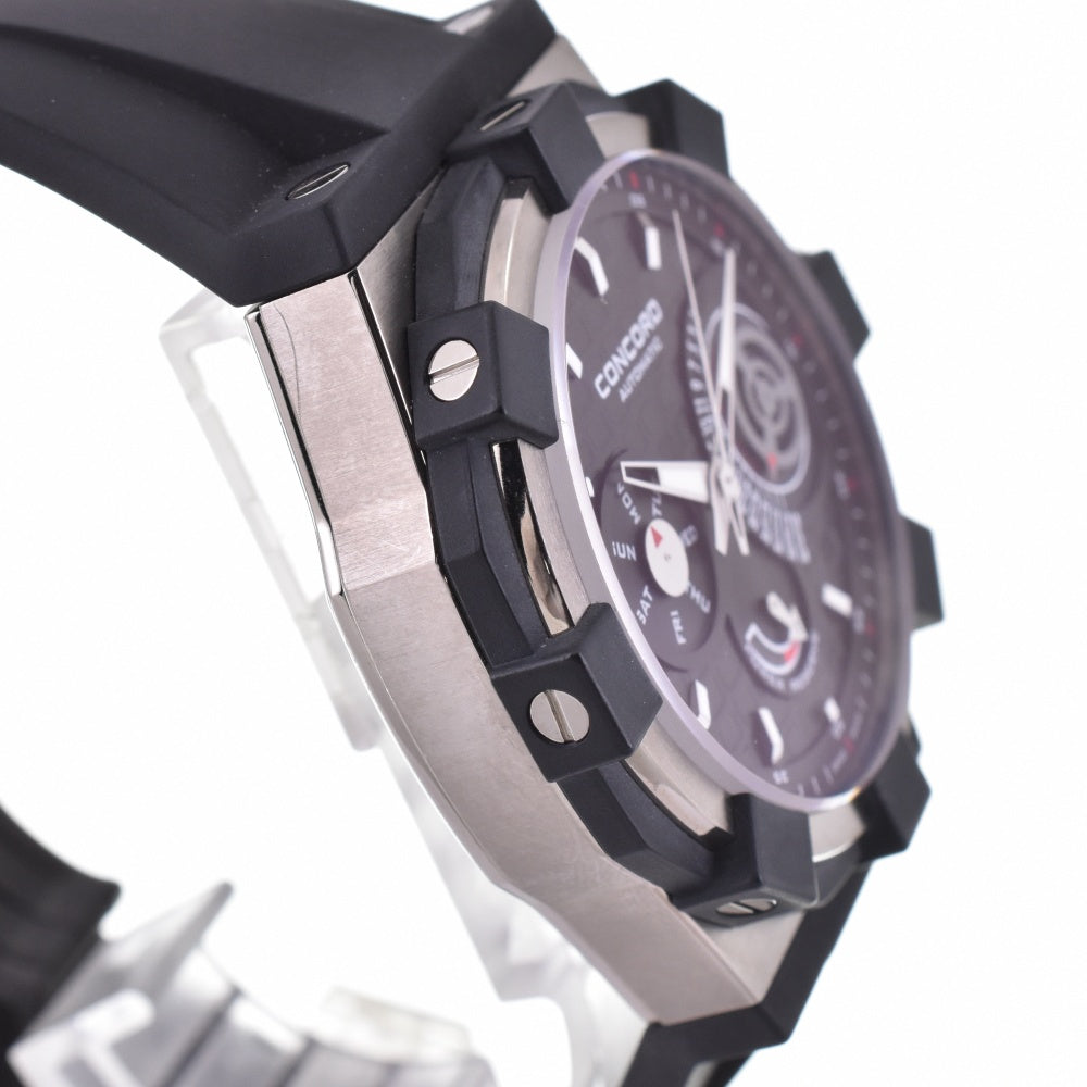 with paper Concord C1 01.5.40.1020 Retrograde Day Date black Dial Automatic Men's
 Watch O#143453