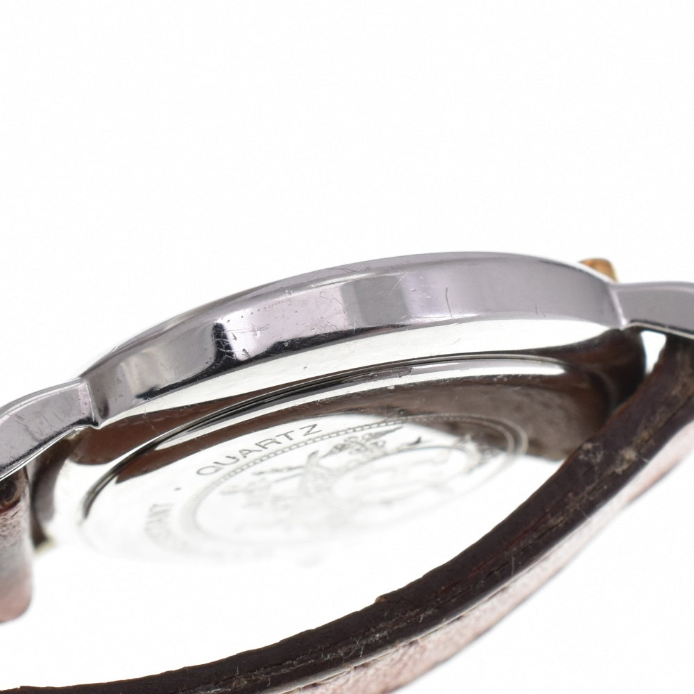 HERMES Meteor Stainless Steel Gold Plated Leather Ivory Dial Quartz Ladies
 Watch P#143467