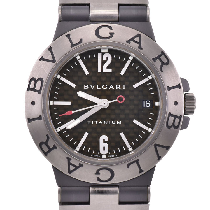with paper BVLGARI Diagono TI38TA Date Titanium/Rubber black Dial Automatic Men's
 Watch O#143468
