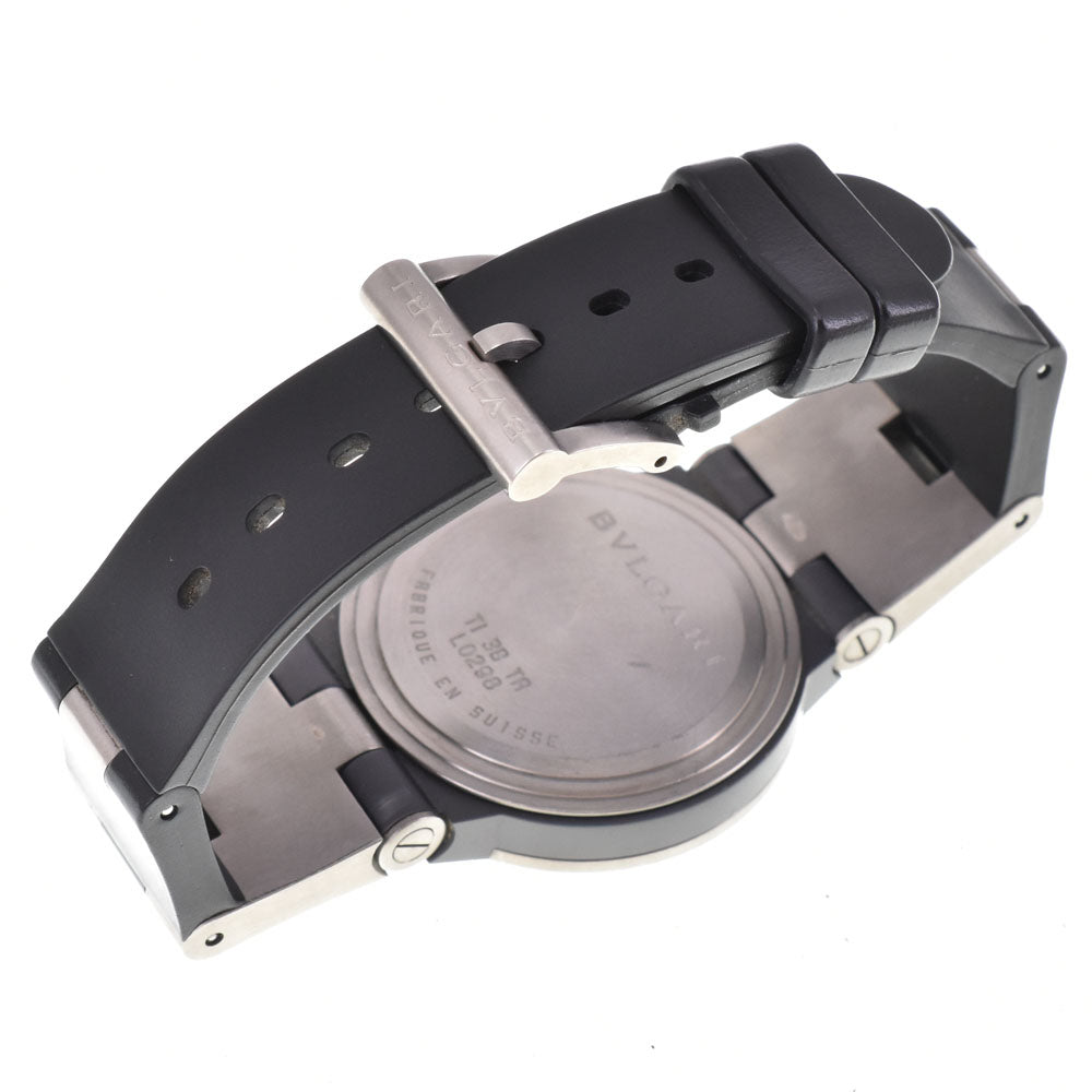 with paper BVLGARI Diagono TI38TA Date Titanium/Rubber black Dial Automatic Men's
 Watch O#143468