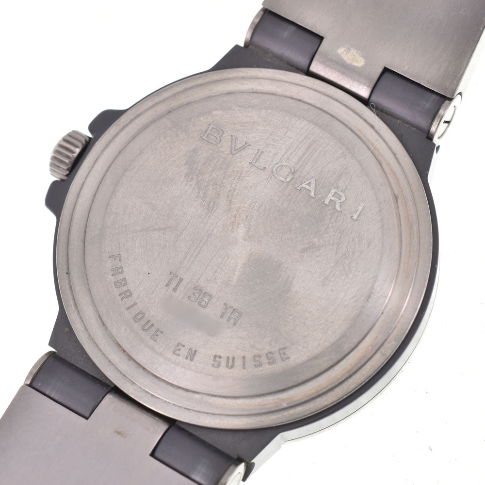 with paper BVLGARI Diagono TI38TA Date Titanium/Rubber black Dial Automatic Men's
 Watch O#143468