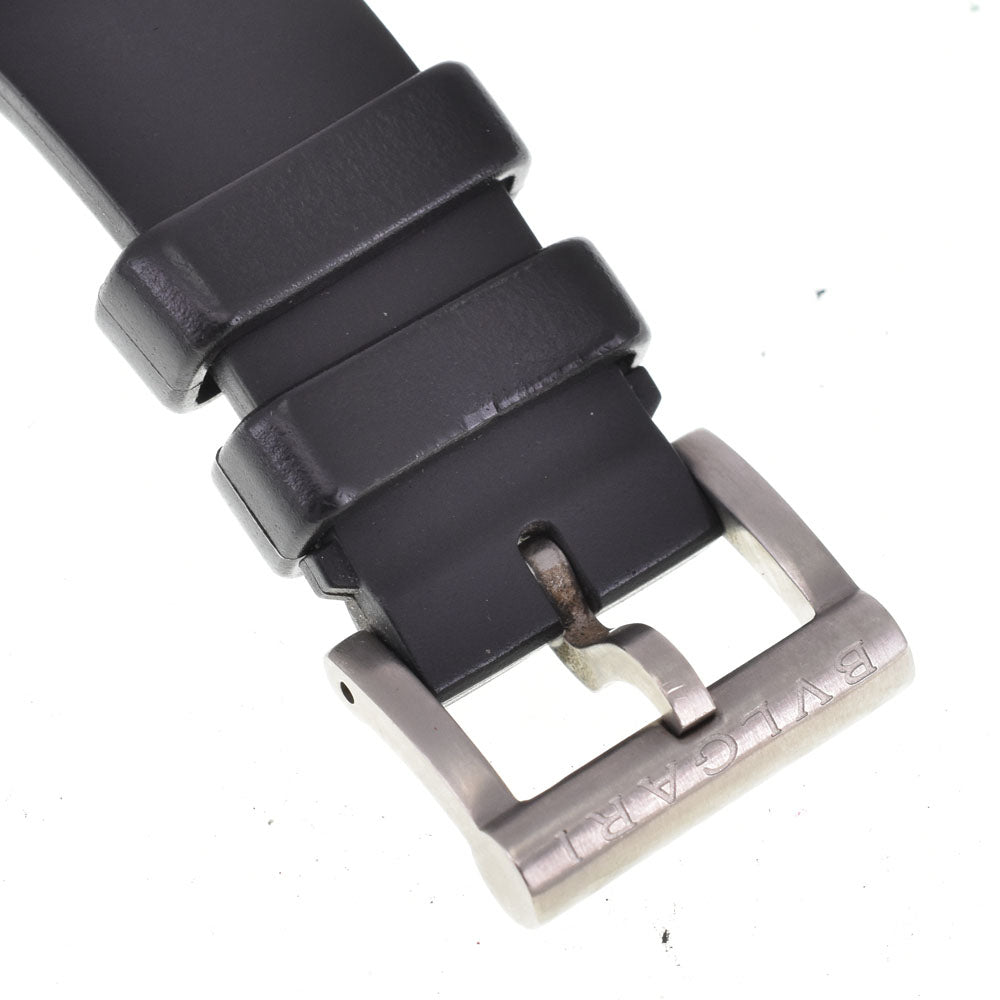 with paper BVLGARI Diagono TI38TA Date Titanium/Rubber black Dial Automatic Men's
 Watch O#143468