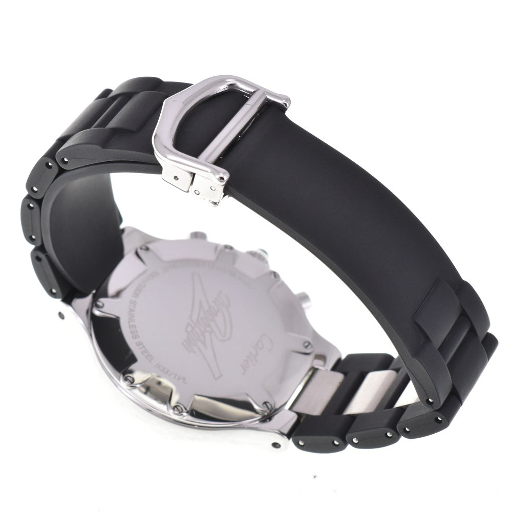 CARTIER CHRONOSCAPH21 W10125U2 Chronograph Date Black / Silver Dial Quartz Men's
 Watch Q#143470