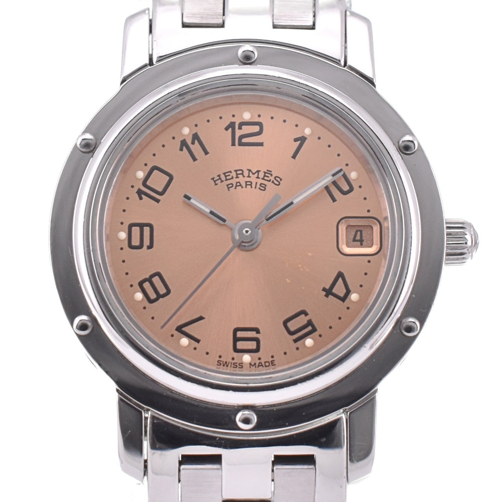 with paper HERMES Clipper CL4.210 Date D buckle Pink gold Dial Quartz Ladies
 Watch P#143472