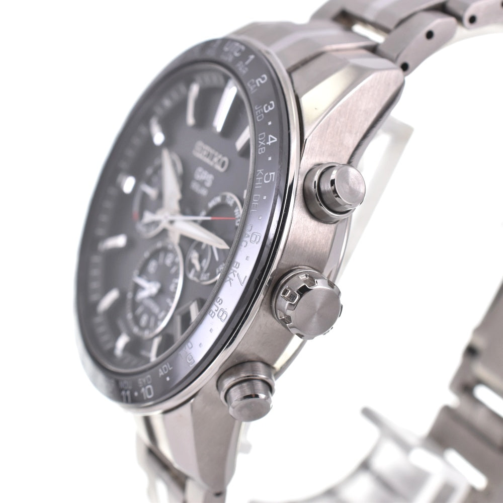 with paper SEIKO Astron SBXC003/5X53-0AB0 Titanium / ceramic black Dial GPS Solar Men's
 Watch O#143473