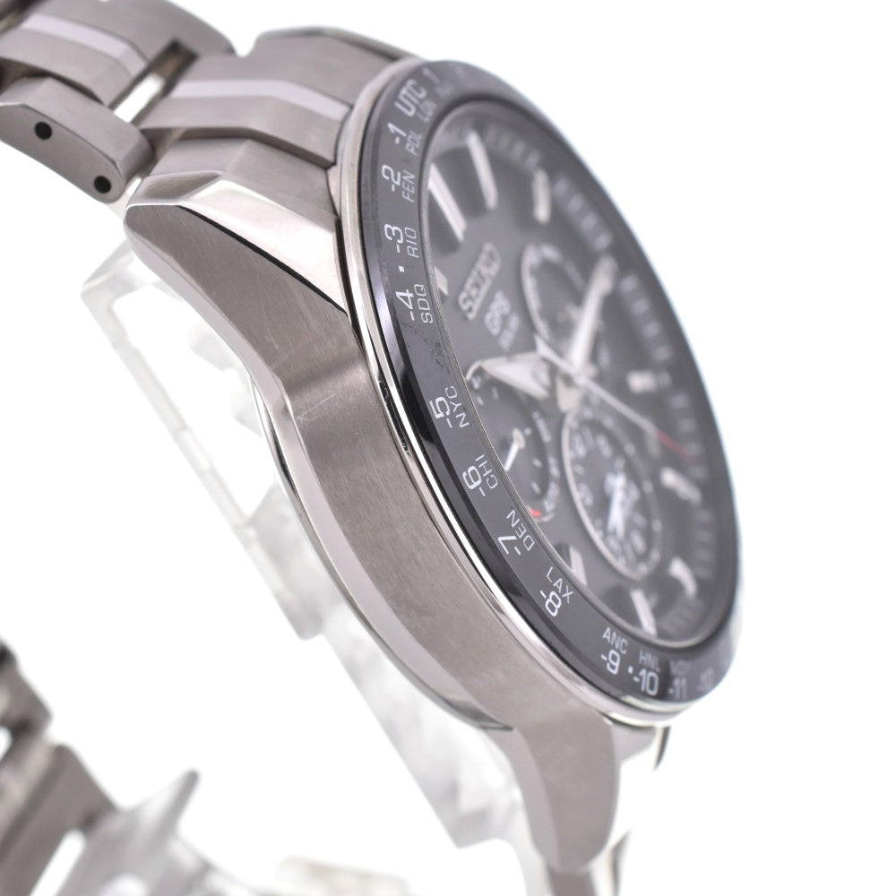 with paper SEIKO Astron SBXC003/5X53-0AB0 Titanium / ceramic black Dial GPS Solar Men's
 Watch O#143473