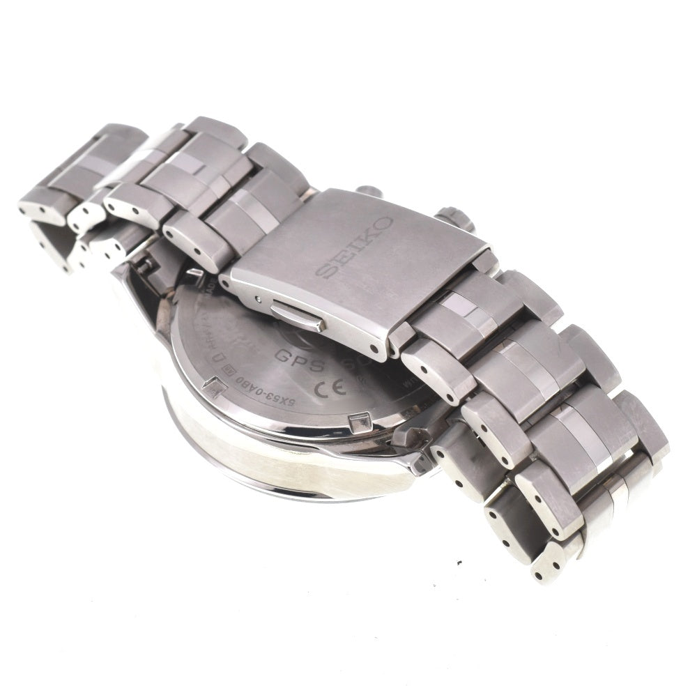 with paper SEIKO Astron SBXC003/5X53-0AB0 Titanium / ceramic black Dial GPS Solar Men's
 Watch O#143473