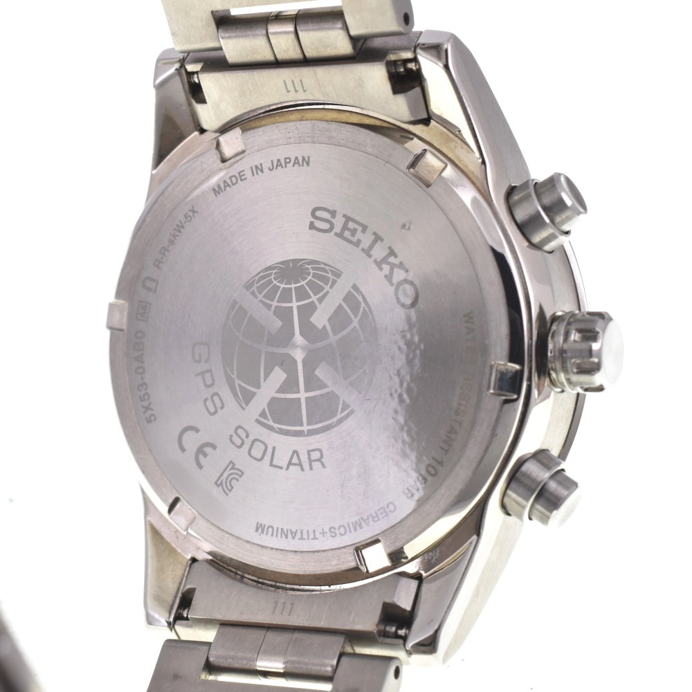 with paper SEIKO Astron SBXC003/5X53-0AB0 Titanium / ceramic black Dial GPS Solar Men's
 Watch O#143473