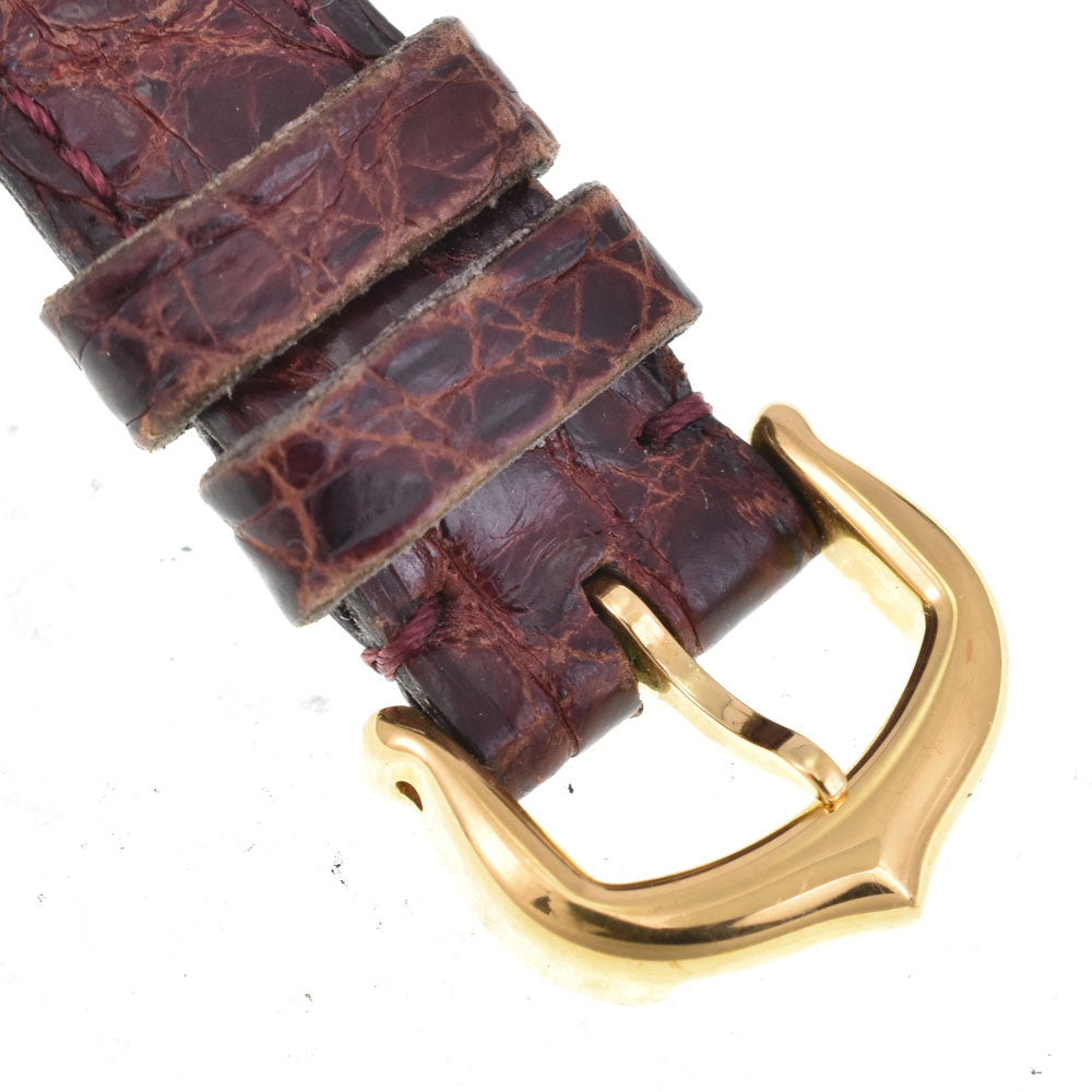 CARTIER Must Collize Vermeil 590002 SV925 (Gold Plated) / Leather Ivory Dial Quartz Ladies
 Watch P#143474