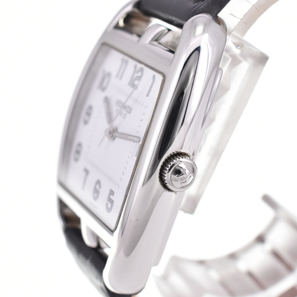 HERMES Cape Cod CT1.710 Date Stainless Steel Leather white Dial Quartz Unisex
 Watch P#143476