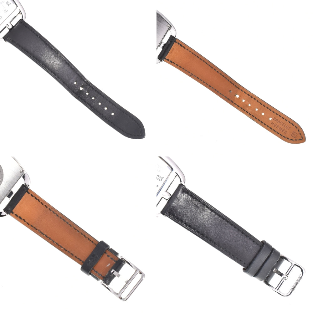 HERMES Cape Cod CT1.710 Date Stainless Steel Leather white Dial Quartz Unisex
 Watch P#143476