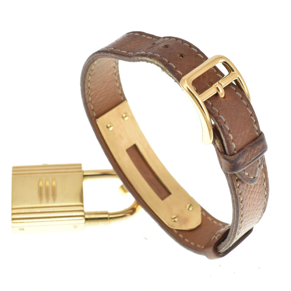 HERMES Kelly watch Gold Plated / Leather gold Dial Quartz Ladies
 Watch A#143480