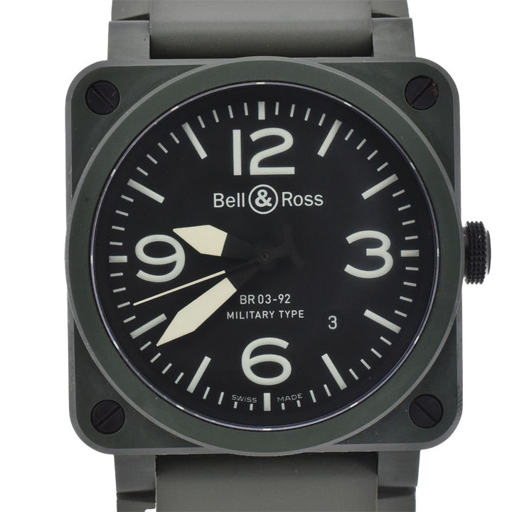 Bell＆Ross Military Ceramic BR03-92-CK Ceramic / rubber green Dial Automatic Men's
 Watch Q#143483