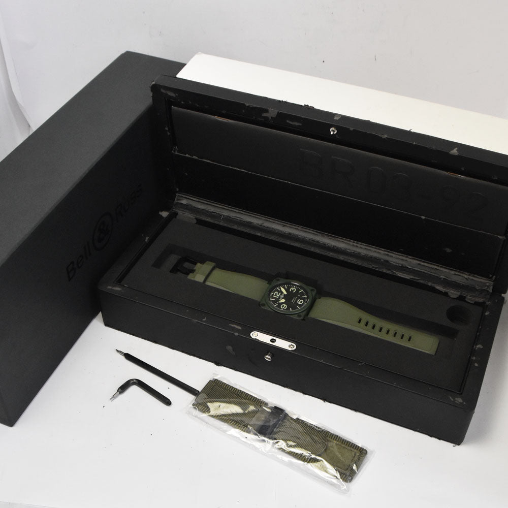 Bell＆Ross Military Ceramic BR03-92-CK Ceramic / rubber green Dial Automatic Men's
 Watch Q#143483