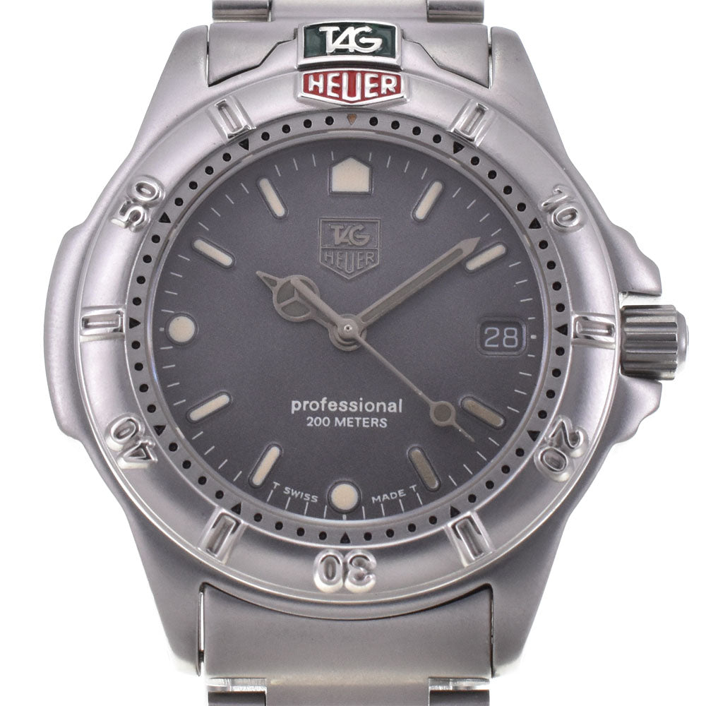 TAG HEUER Professional 200 m 999.213A Date gray Dial Quartz Men's
 Watch J#143484