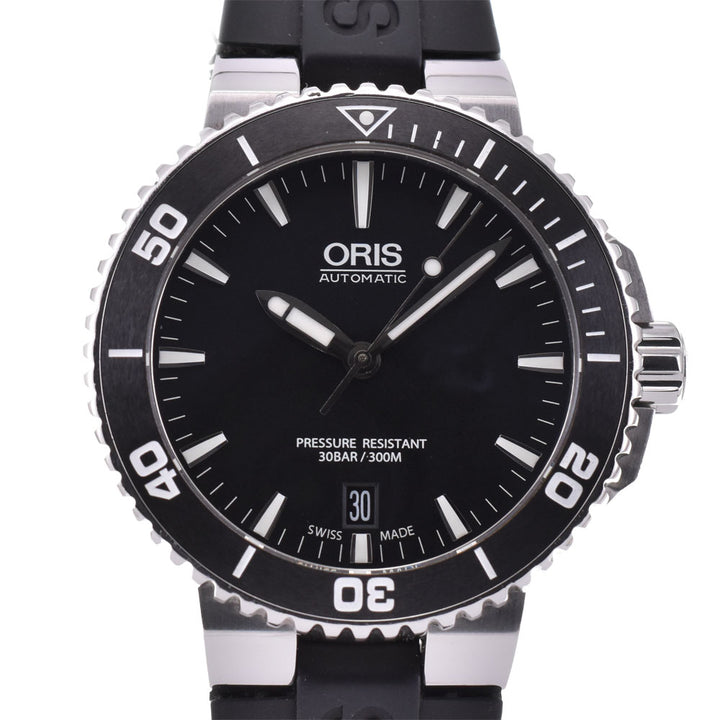 with paper ORIS Aquis Date 01 733 7676 4154-07 black Dial Automatic Men's
 Watch O#143485