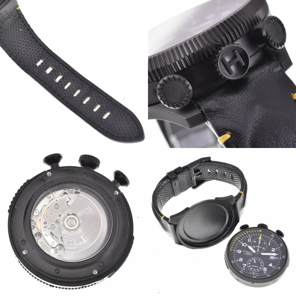 with paper HAMILTON Khaki Aviation Takeoff H767860 Chronograph Date black Dial Automatic Men's
 Watch O#143486