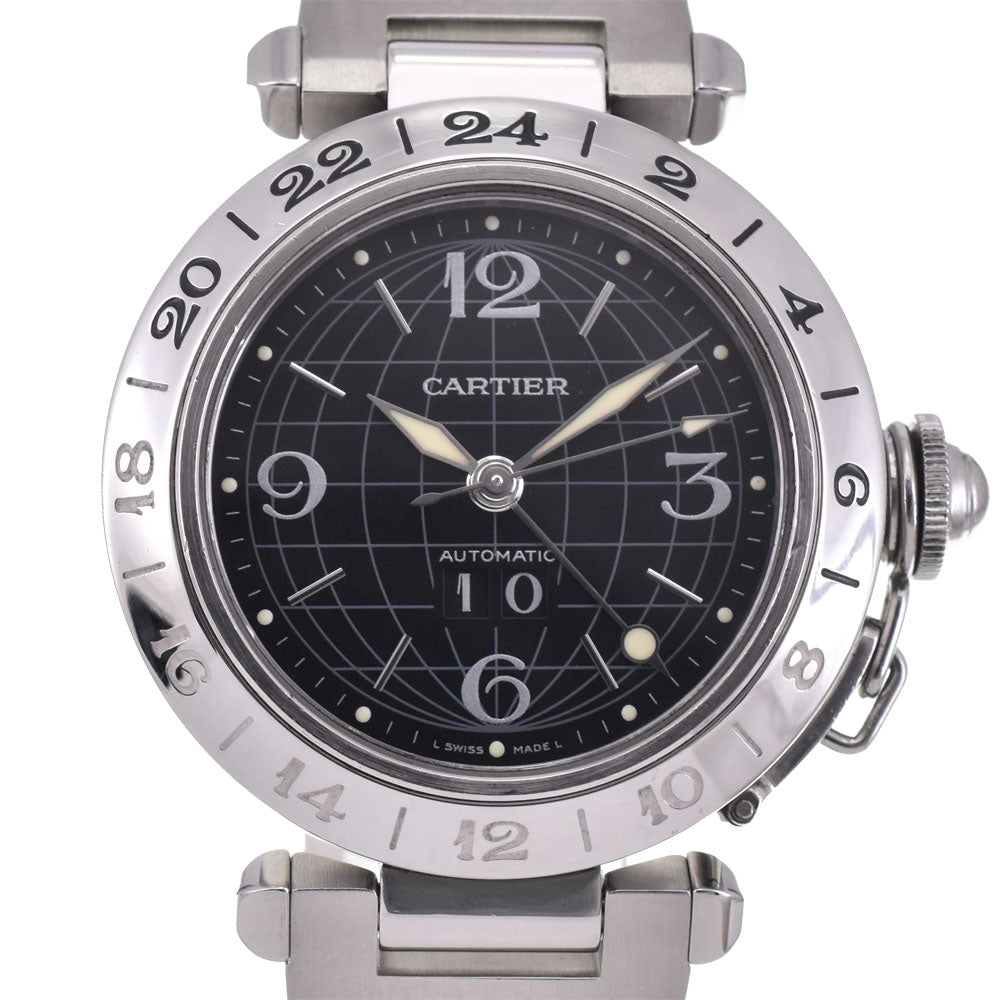 CARTIER Pasha C Meridian Big Date GMT W31049M7 black Dial Automatic Unisex
 Watch P#143489
