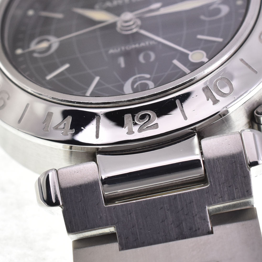 CARTIER Pasha C Meridian Big Date GMT W31049M7 black Dial Automatic Unisex
 Watch P#143489