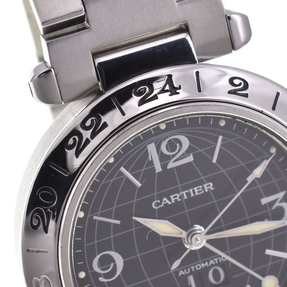 CARTIER Pasha C Meridian Big Date GMT W31049M7 black Dial Automatic Unisex
 Watch P#143489