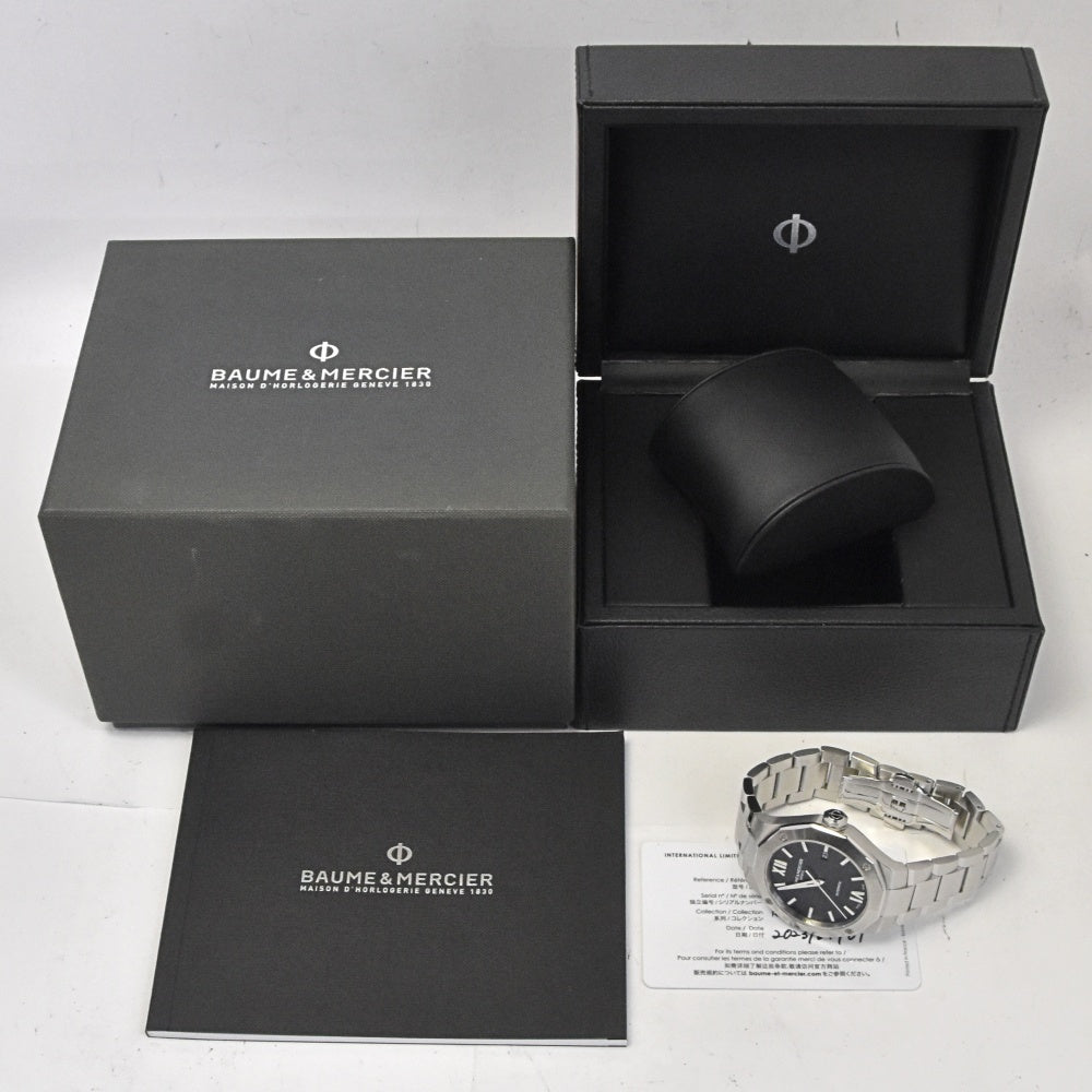 with paper Baume & Mercier Riviera M0A10621 Date black Dial Automatic Men's
 Watch P#143507