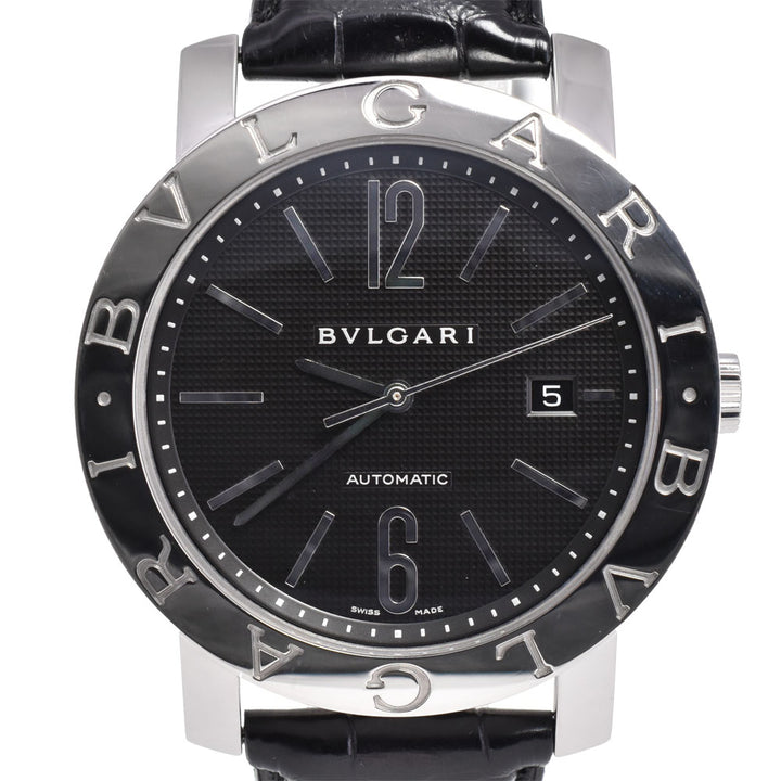 with paper BVLGARI Bvlgari Bvlgari BB42SLAUTO Date black Dial Automatic Men's
 Watch Q#143511