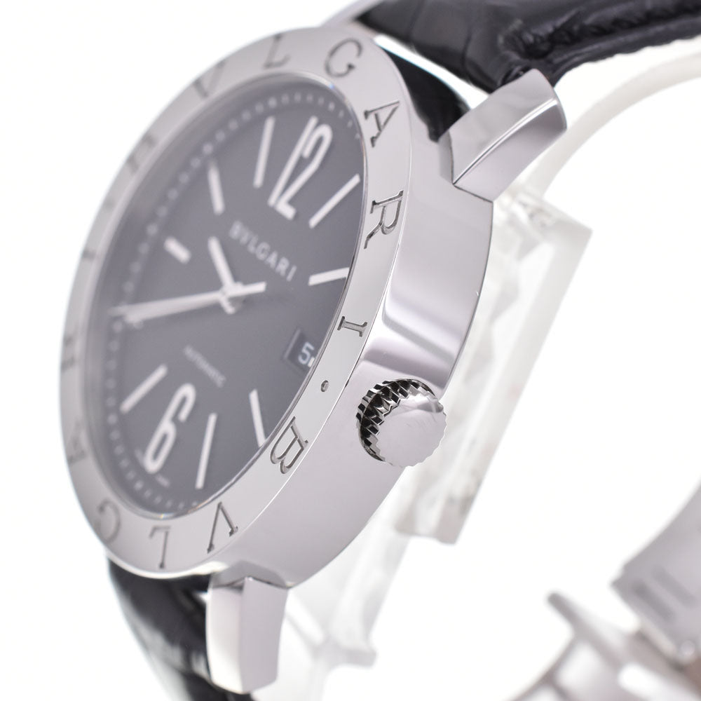 with paper BVLGARI Bvlgari Bvlgari BB42SLAUTO Date black Dial Automatic Men's
 Watch Q#143511