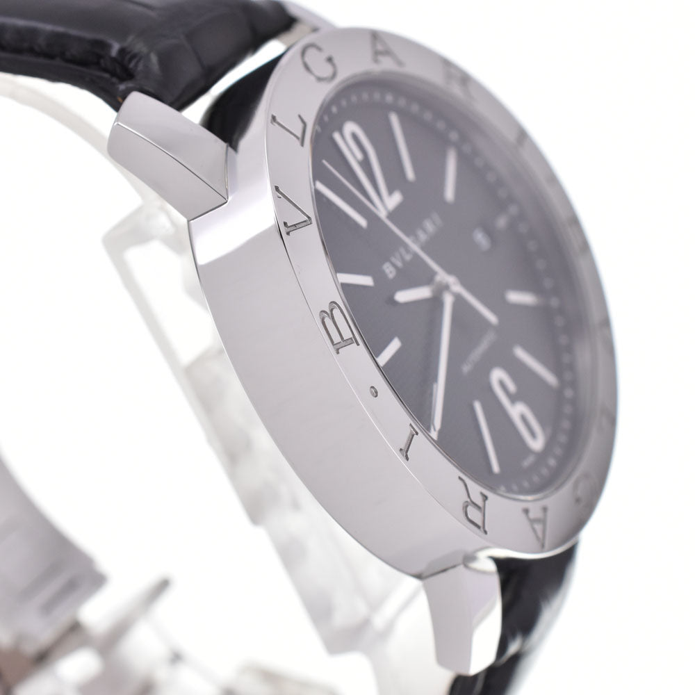 with paper BVLGARI Bvlgari Bvlgari BB42SLAUTO Date black Dial Automatic Men's
 Watch Q#143511