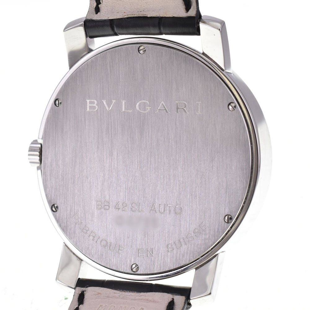 with paper BVLGARI Bvlgari Bvlgari BB42SLAUTO Date black Dial Automatic Men's
 Watch Q#143511