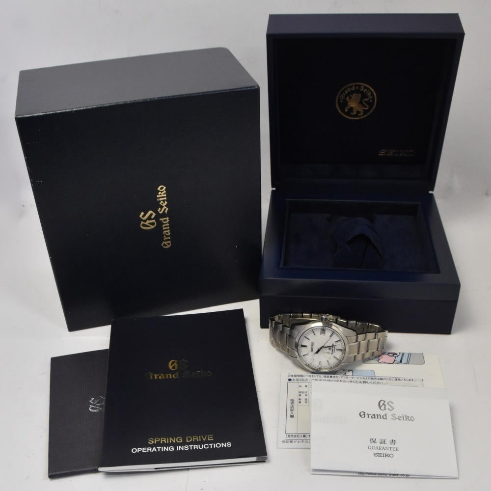 with paper SEIKO Grand Seiko SBGA011/9R65-0AE0 Titanium power reserve White (Snow White) Dial Spring drive Men's
 Watch O#143515