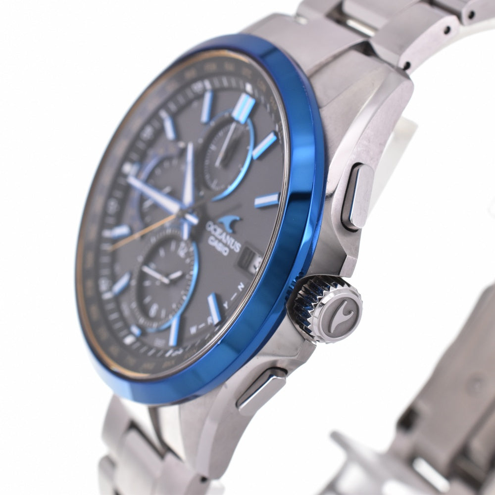 with paper CASIO Oceanus Classic Line OCW-T2600G-1AJF titanium black Dial Radio Sync Solar Men's
 Watch O#143519