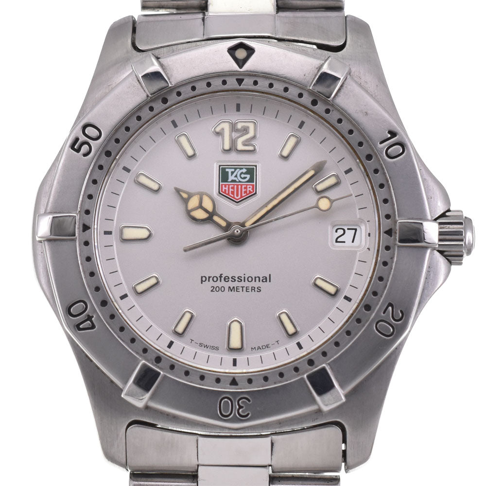 TAG HEUER 2000 Professional WK1112 200m date Silver Dial Quartz Men's
 Watch A#143520